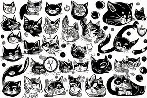 gato tattoo idea