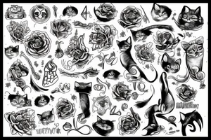 gato tattoo idea