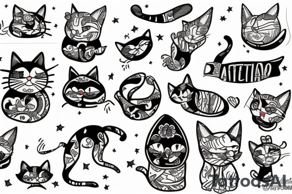 gato estrella tattoo idea