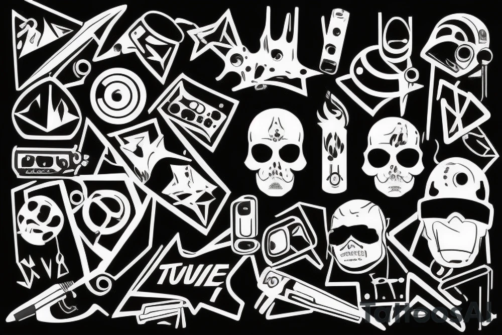 techno rave tattoo idea