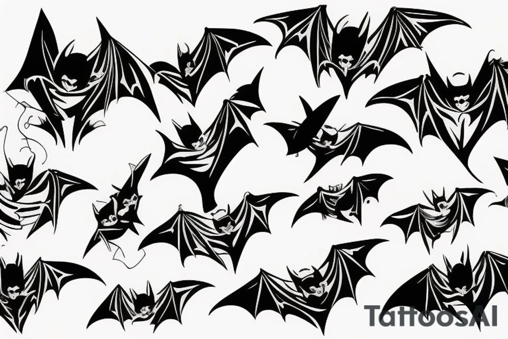 a bat with wings tattoo idea