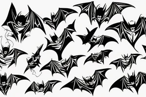 a bat with wings tattoo idea