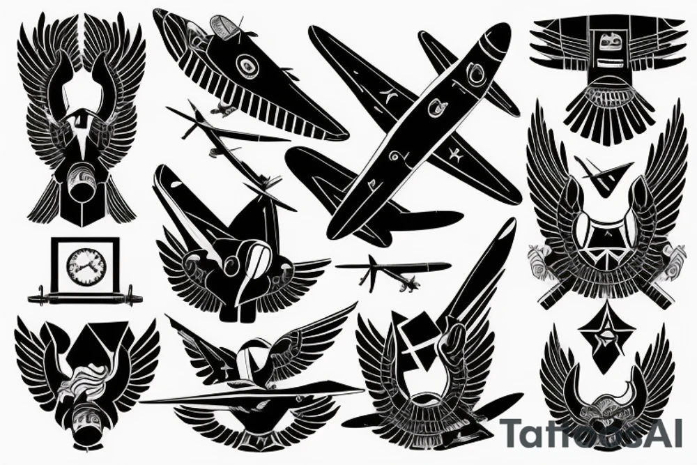 Wwii fighter yak-3 front flying tattoo idea