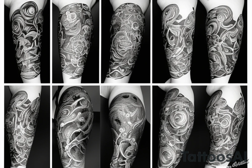 A design of representation of universe tattoo idea