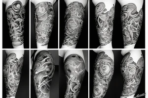 A design of representation of universe tattoo idea