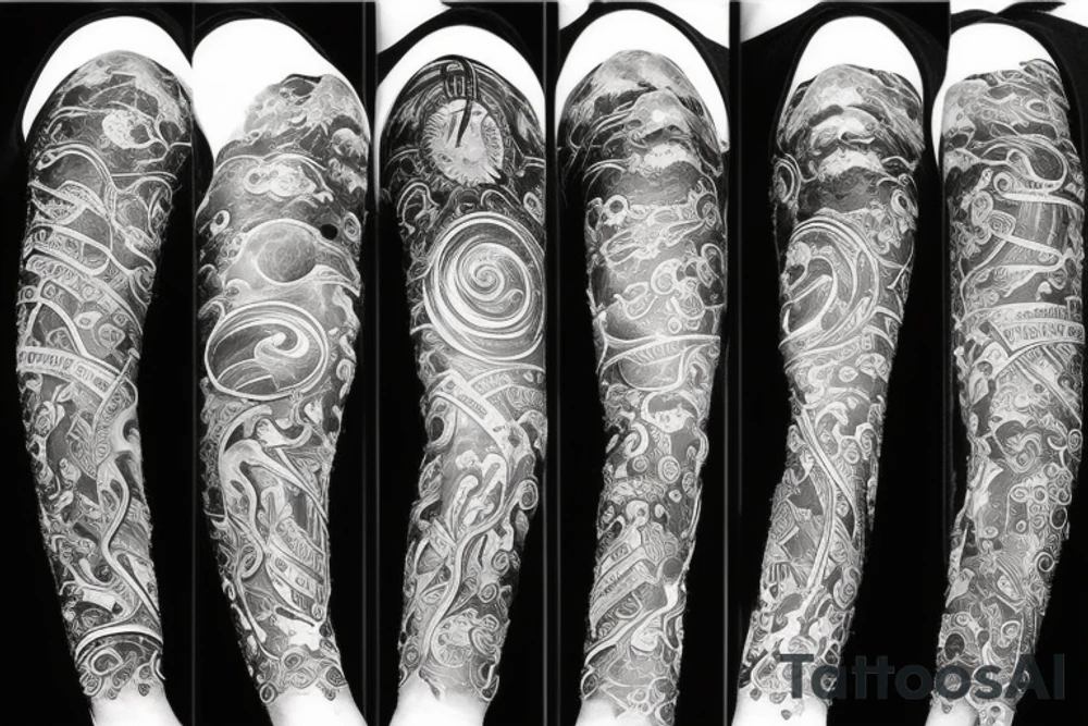 A design of representation of universe tattoo idea