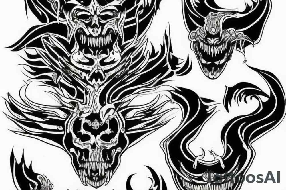 A soul-devouring demon tattoo idea