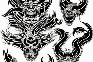 A soul-devouring demon tattoo idea