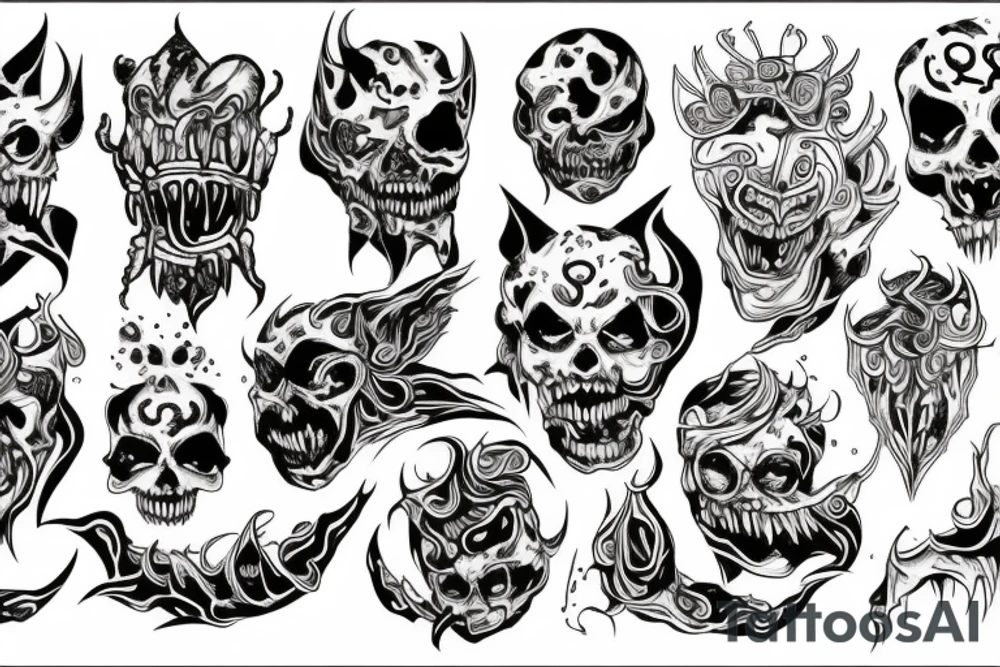 A soul-devouring demon tattoo idea
