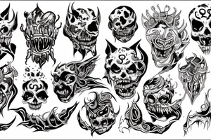 A soul-devouring demon tattoo idea