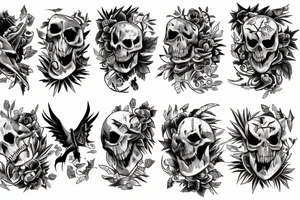 Dinosaur skeleton tattoo idea