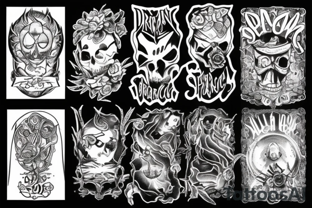 Something show darkness in peace tattoo idea