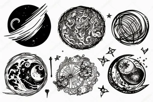 symbolic image of the lunar cycle tattoo idea