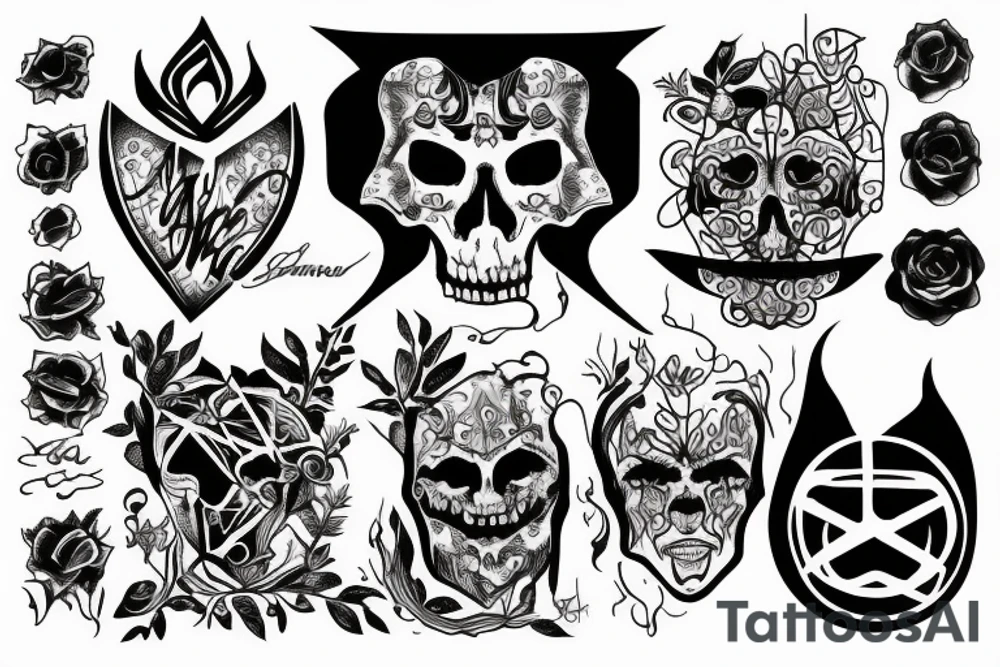 show darkness in peace tattoo idea