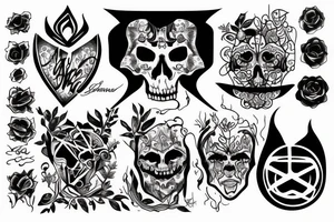 show darkness in peace tattoo idea