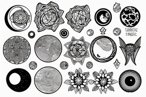 symbolic image of the lunar cycle tattoo idea