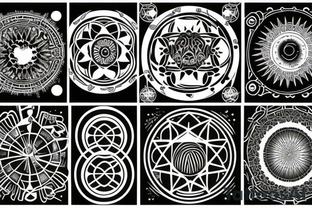 symbolic image of the lunar cycle tattoo idea