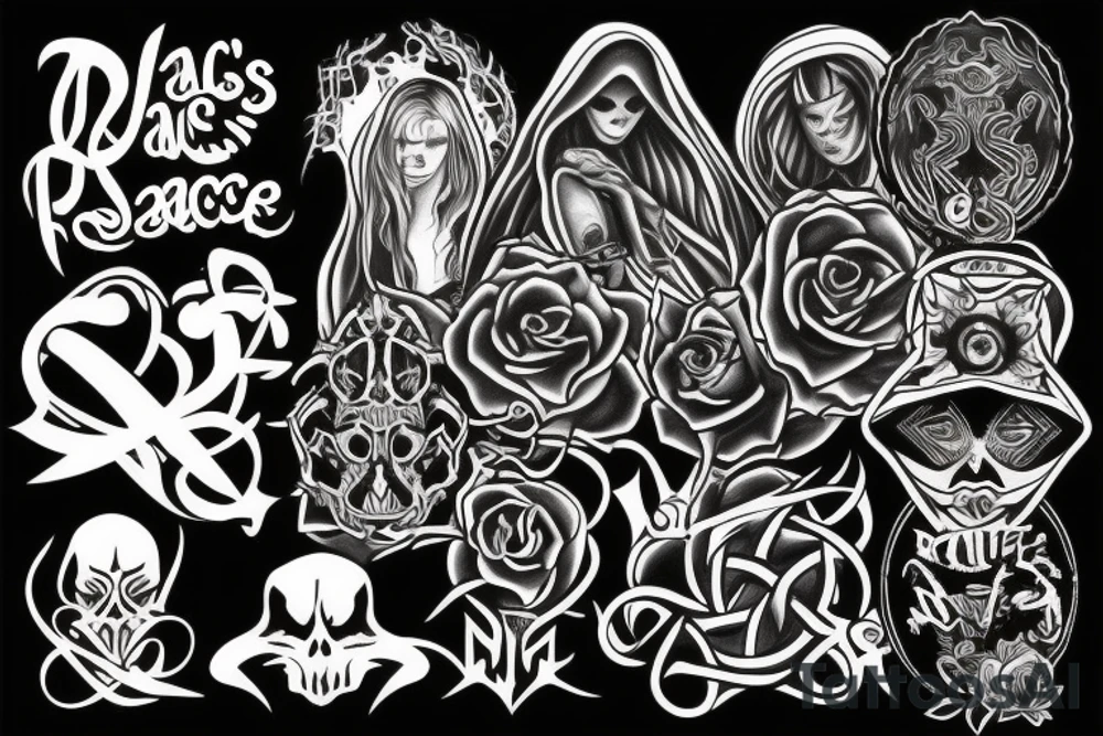 show darkness in peace tattoo idea