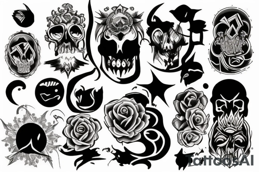 show darkness in peace tattoo idea