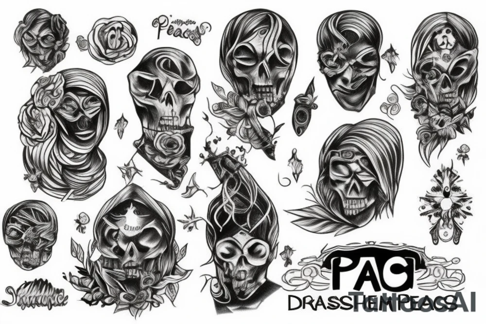 show darkness in peace tattoo idea