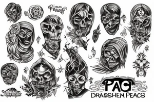 show darkness in peace tattoo idea