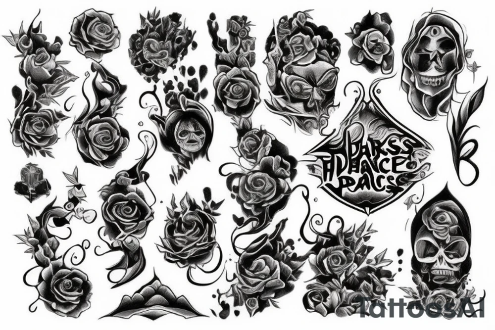 show darkness in peace tattoo idea