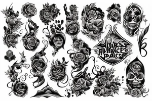 show darkness in peace tattoo idea