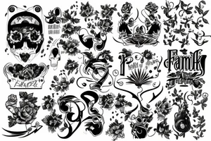Familly of 5 tattoo idea