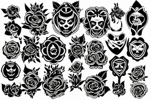 Familly of 5 tattoo idea