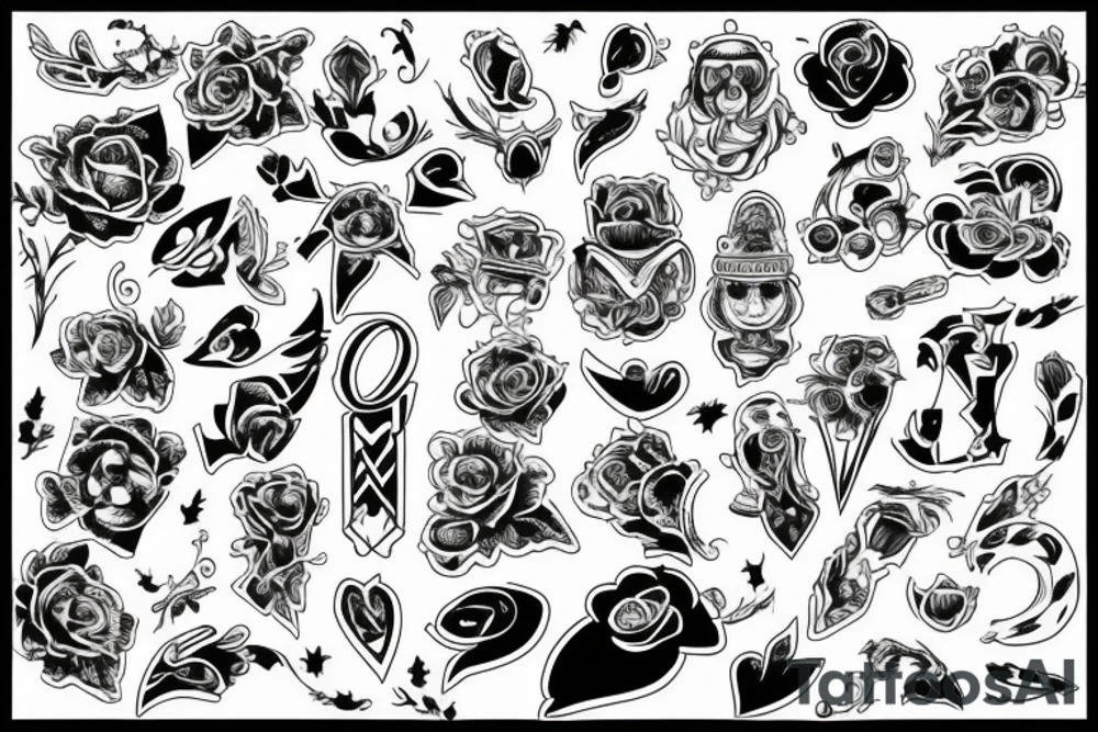 Family of 5 tattoo idea