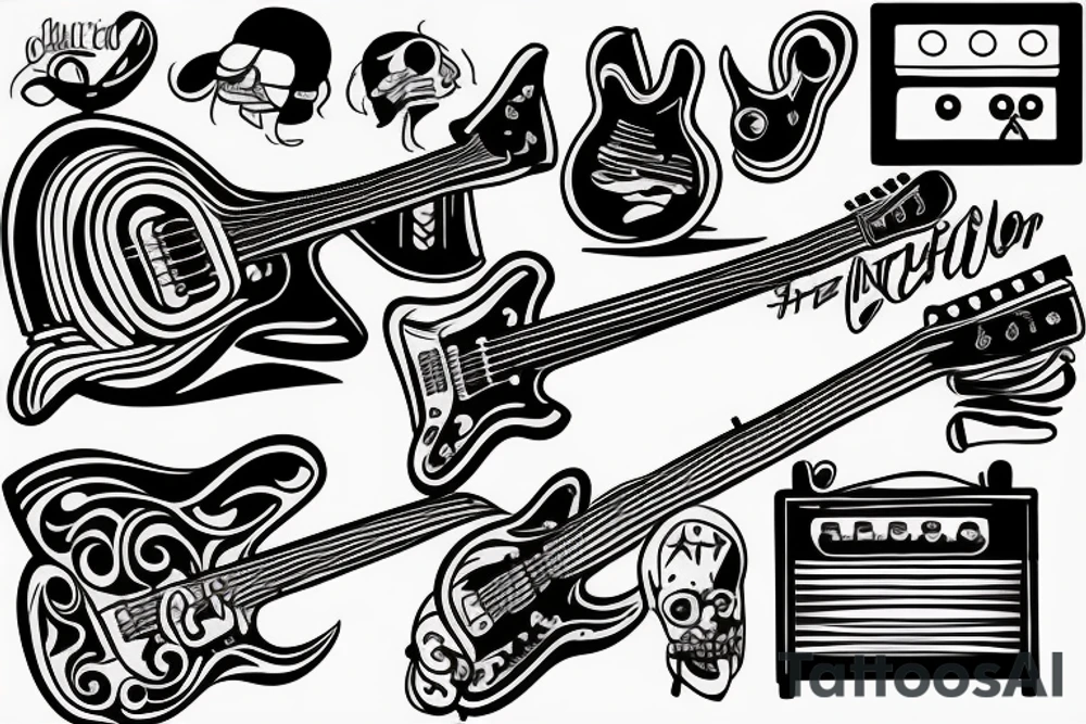 Guitar amplifier tattoo idea