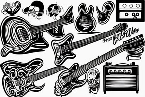 Guitar amplifier tattoo idea