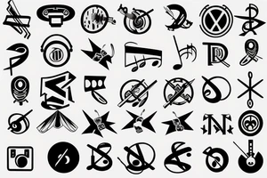 music symbol with a cross tattoo idea