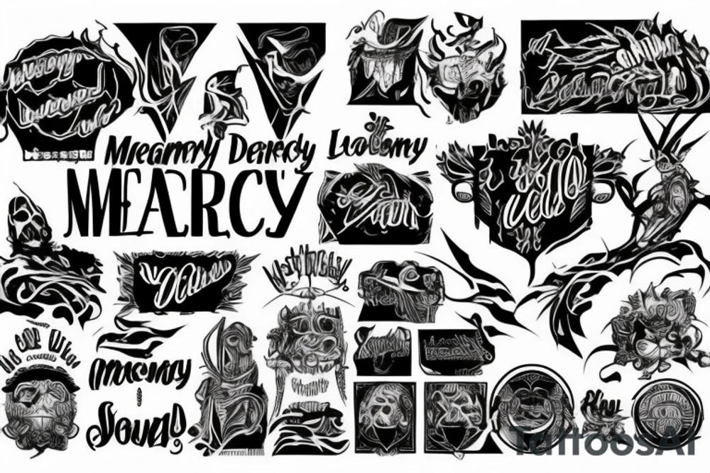 NO MERCY tattoo idea