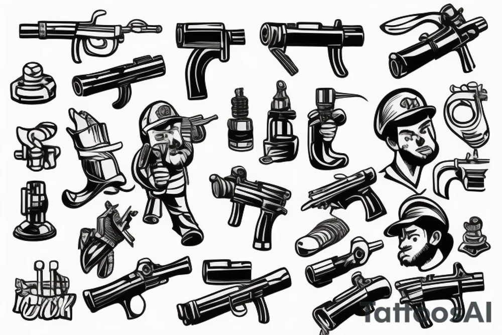 Plumber with a gun tattoo idea