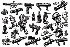 Plumber with a gun tattoo idea
