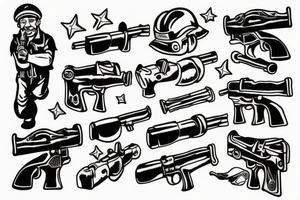 Plumber with a gun tattoo idea