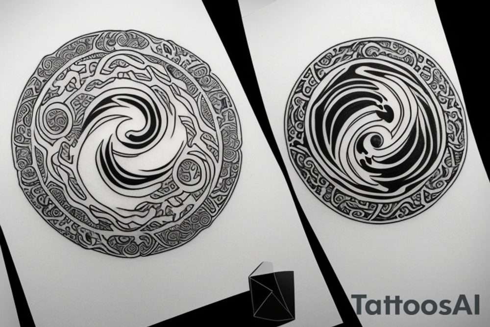 Yin yang tattoo idea