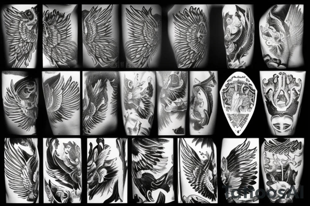 Wing like Halls Ángels tattoo idea