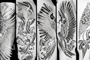 Wing like Halls Ángels tattoo idea