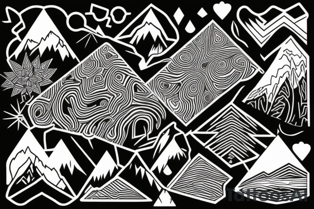 mountains tattoo idea