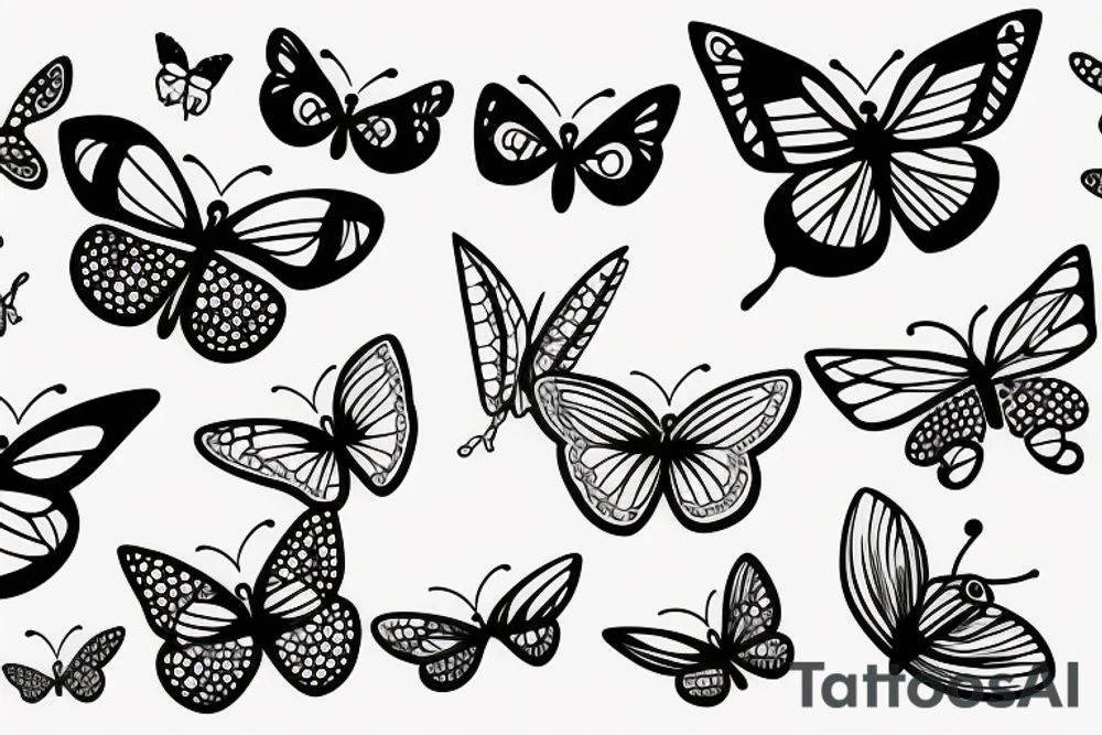 minimalist butterfly tattoo idea