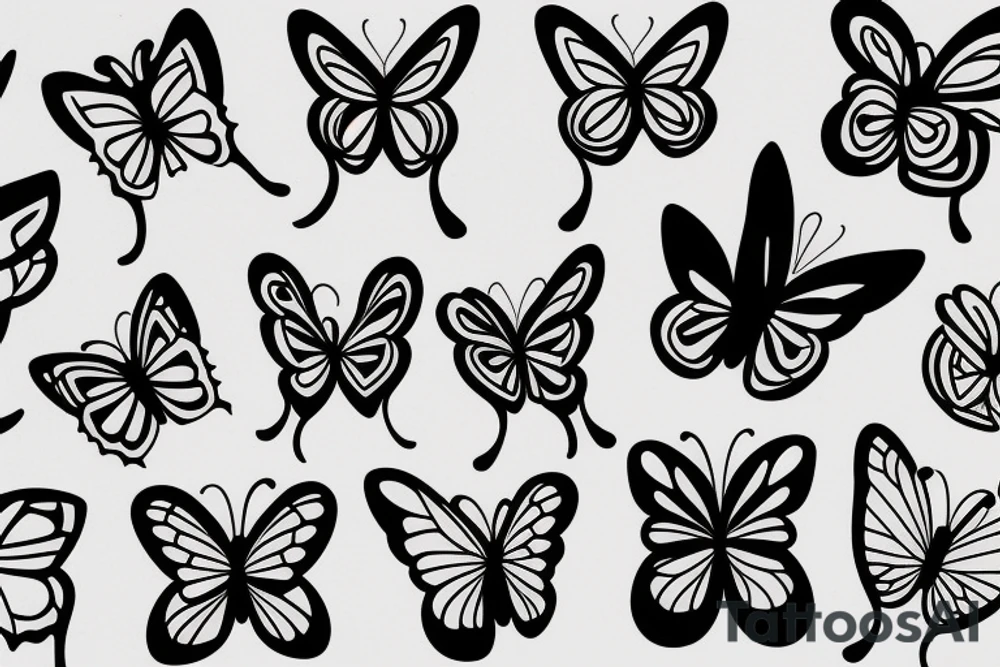 minimalist butterfly tattoo idea