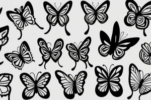 minimalist butterfly tattoo idea