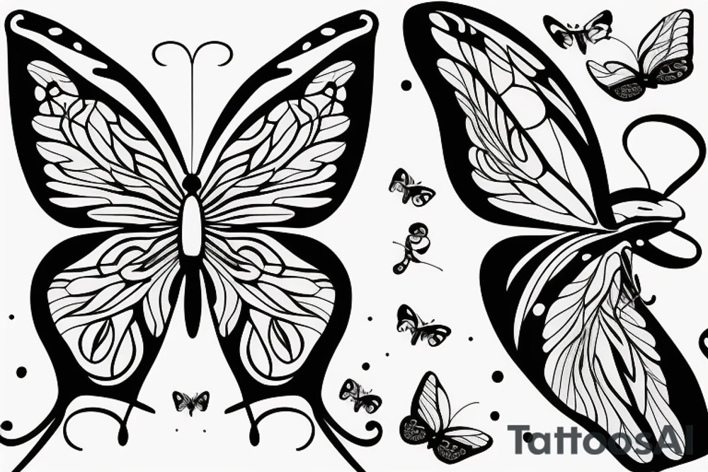minimalist butterfly tattoo idea