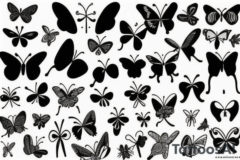 minimalist butterfly tattoo idea