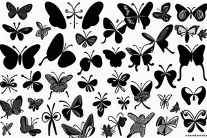 minimalist butterfly tattoo idea
