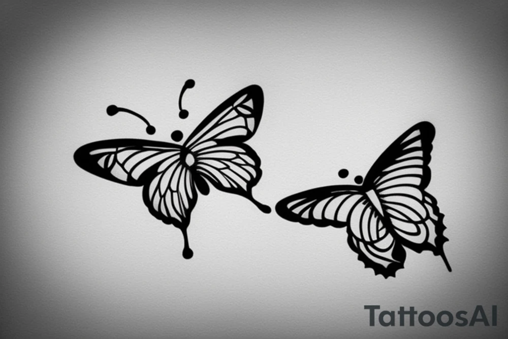 minimalist butterfly tattoo idea