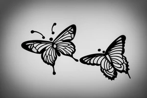 minimalist butterfly tattoo idea