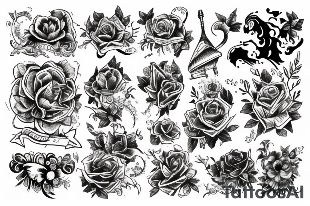 черная лиса tattoo idea